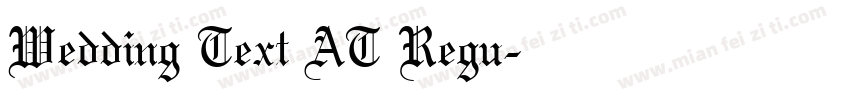 Wedding Text AT Regu字体转换